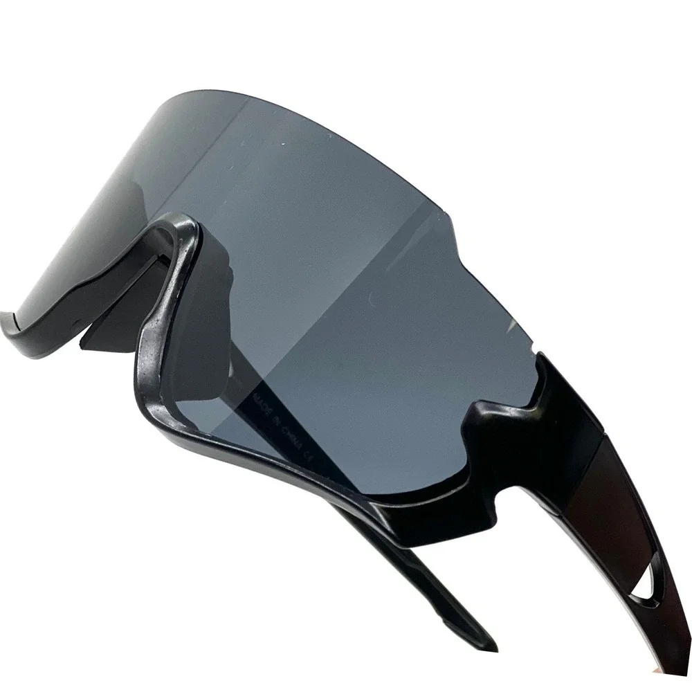 Shield Sunglasses Sport Black Cycling Running Glasses‎ Windproof UV Protection